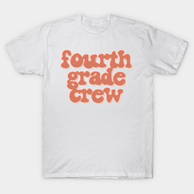 Fourth Grade Teacher Cute Boho Crew Teaching Squad 4th Grader T-Shirt by vintageinspired